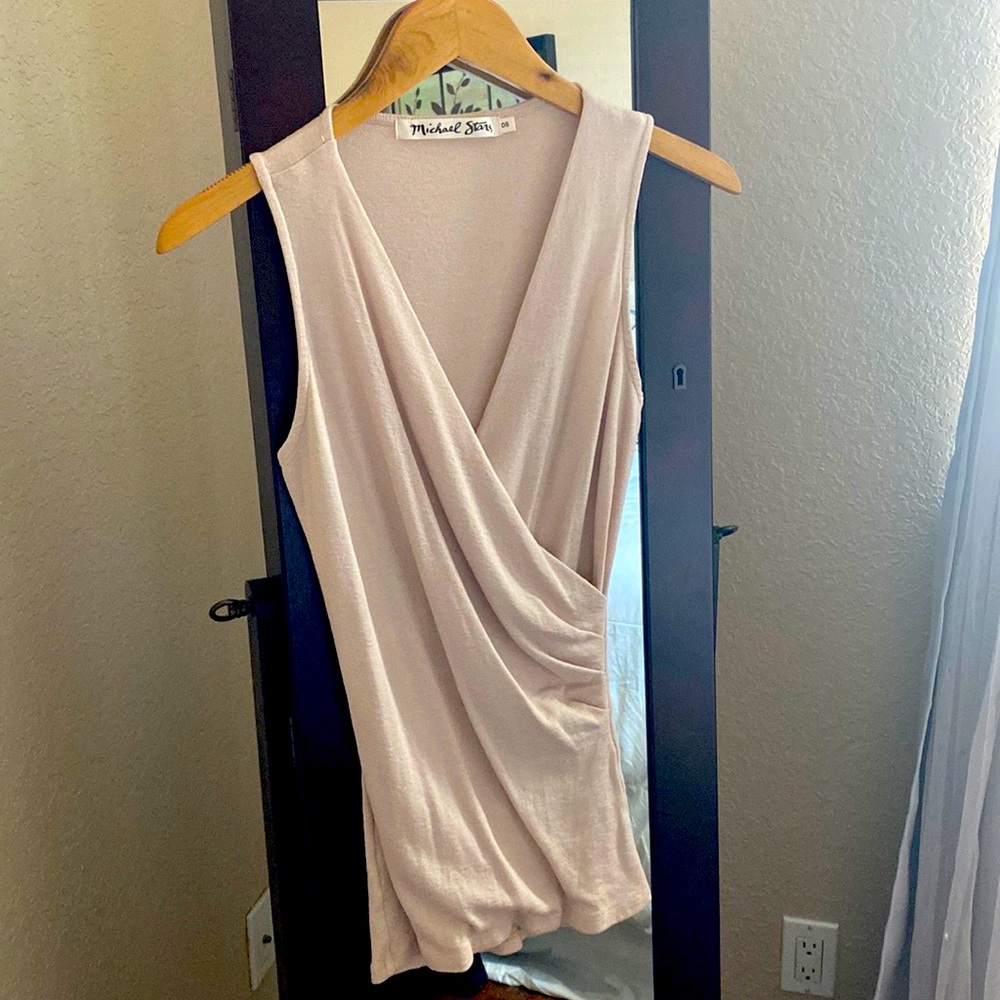 Beautiful cream colored draped top by Michael Stars